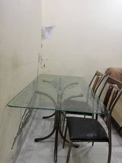 glass dining table full size