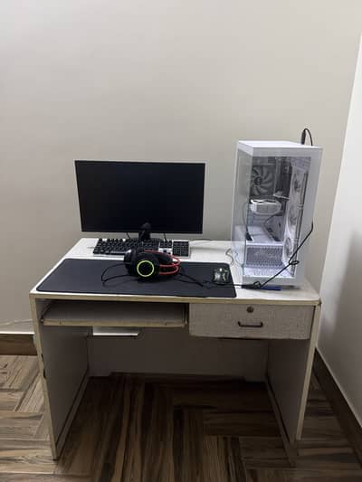 Study table with slider and drawer
