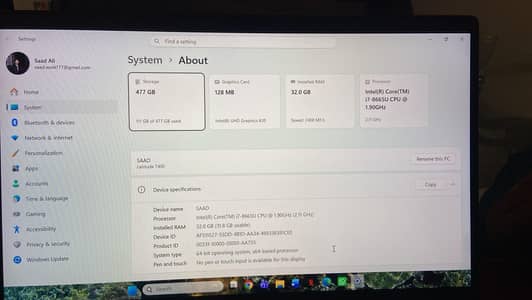 Dell core i7 8 generation