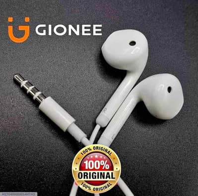 Wired Earphones White ABS Plastic 65 cm