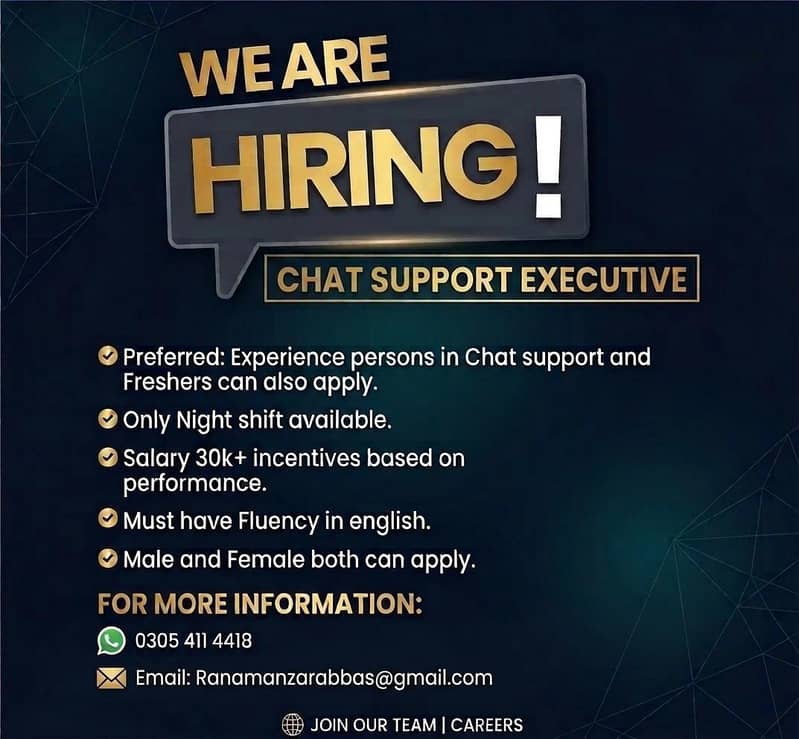 Chat Support Executive 0