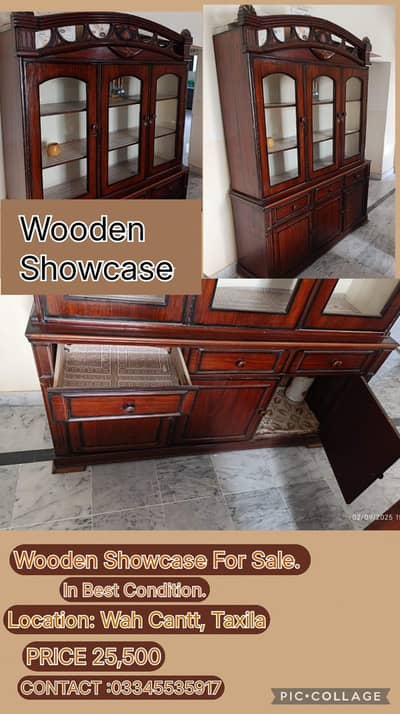 wooden showcase