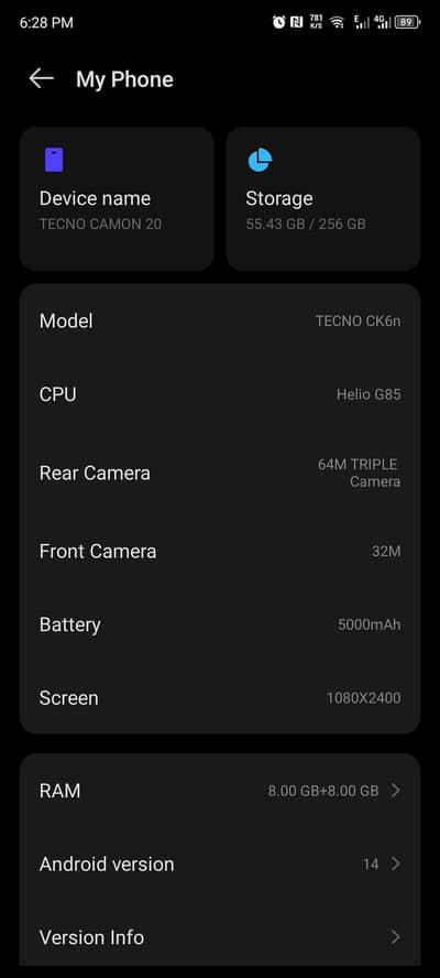 Tecno CAMON 20