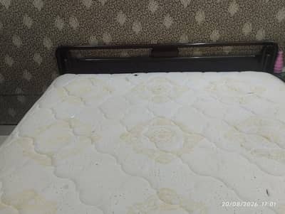 Wooden King Size Bed + Mattress + Dressing Table – Complete Set