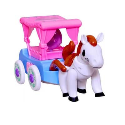 Horse Buggy Flash Carriage Musical Toy
