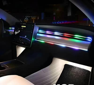 waterproof usb fiber optic lights 110cm multicolour car decore.
