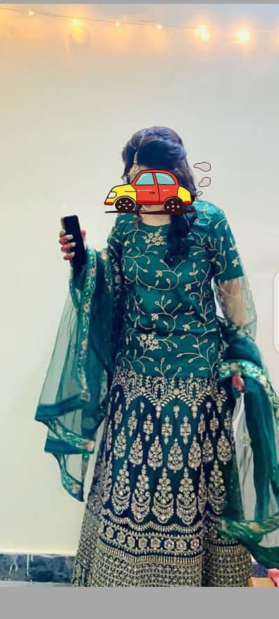 Mehndi Green lehnga