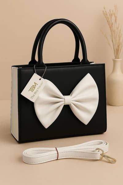 Luxury Women's Green Leather Bow Handbag (Premium Boutique Style)