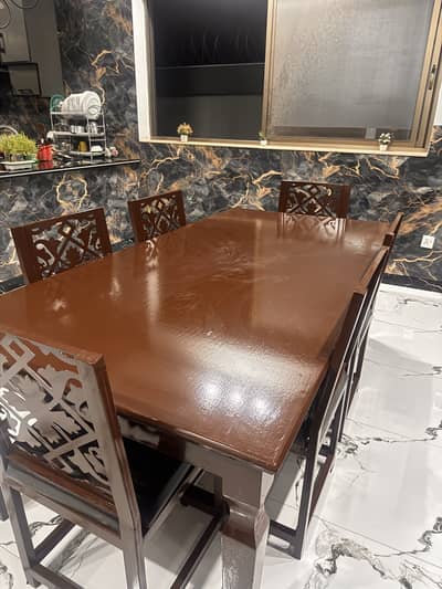 Kitchen dining table for sale with 6 chairs