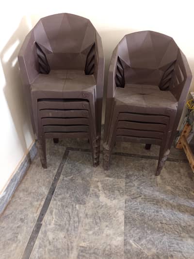 12 chairs and 3 tables