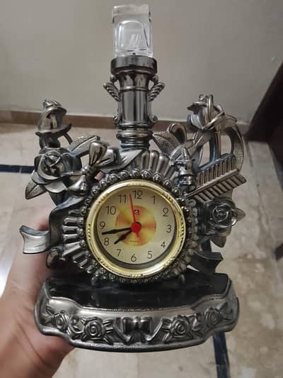 old antique design alam clock with light