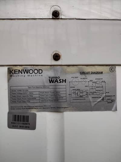 Kenwood washing machine