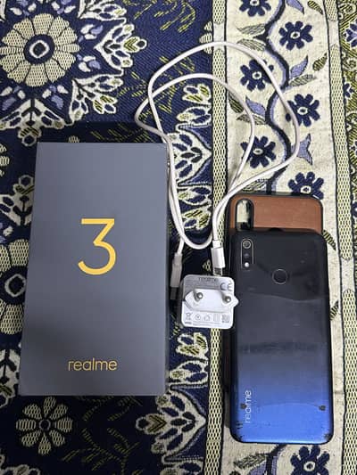 Realme-3 4GB 64GB complete saman box charger