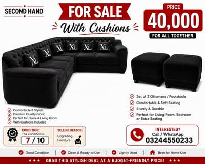 For sale with sofa set cushions
