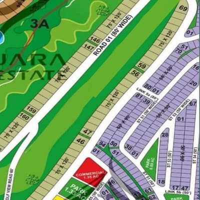 1000 Sq Yds Golf View Plot Precinct 20 Bahria Town Karachi