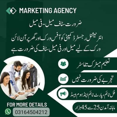 full time, part time,home based online work