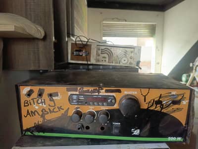 500W Amplifier with 2 10inch Speakers and 1 Tutor
