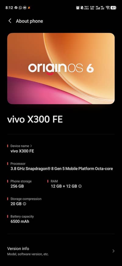 Vivo x300 FE