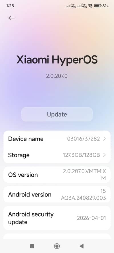 Redmi Note 12 . Contact No 03016737282