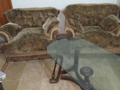 sofa with table