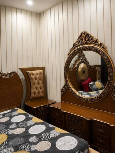 Beautiful bedroom wooden furniture for sale 1.5 lac