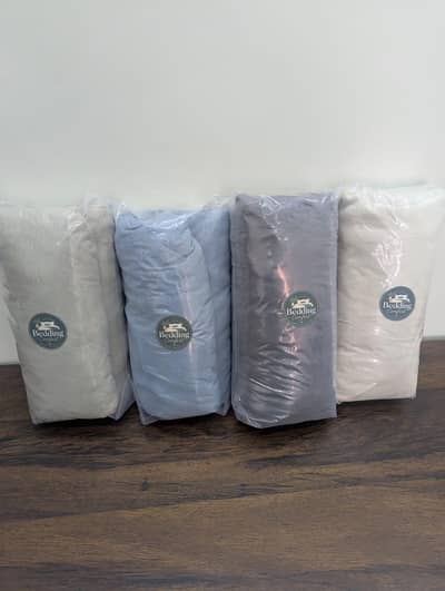 Plain Cotton Fitted Double Bedsheet Only