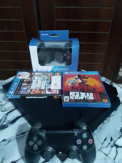 ps4 fat with 2 controllers