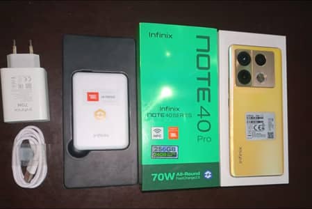 Infinix Note 40 Pro 12+12/256GB Condition 10/10 Genion Box & Charger