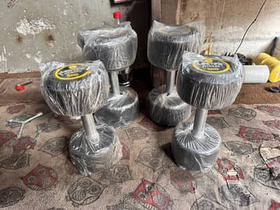 Rubber Coated Dumbbells Set | Home & Commercial /dumbbells