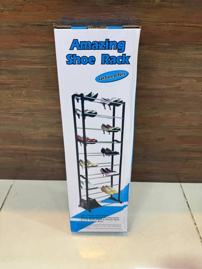 10-Layer Steel Shoe Rack – Multi-Tier Metal Shoe Organizer, Holds Up t