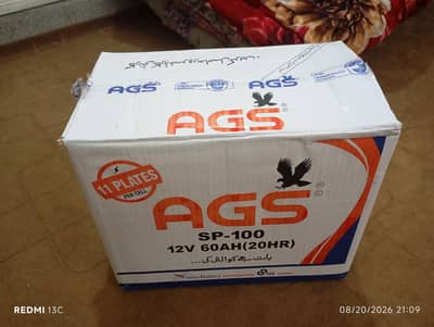 AGS 60Ah battery less than 1 month used SP 100