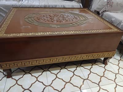 Wooden Center Table with Design