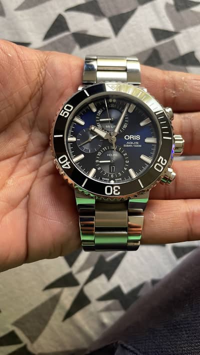 Oris Aquis Chronograph - Blue Dial