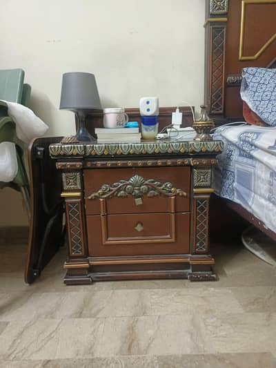Complete Bedroom Set – Bed, 3 Door Wardrobe, Dressing & 2 Side Tables