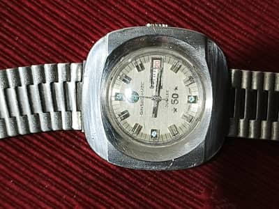 Rare 1970s | GINSBO-MATIC |Swiss 50 jubilee| NSA bracelet