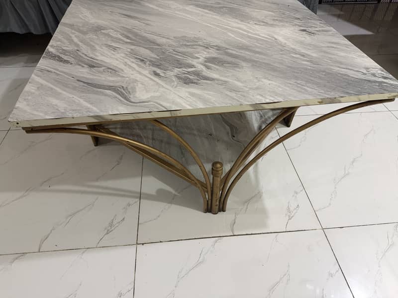 Coffee Table Set Marble-Look 3