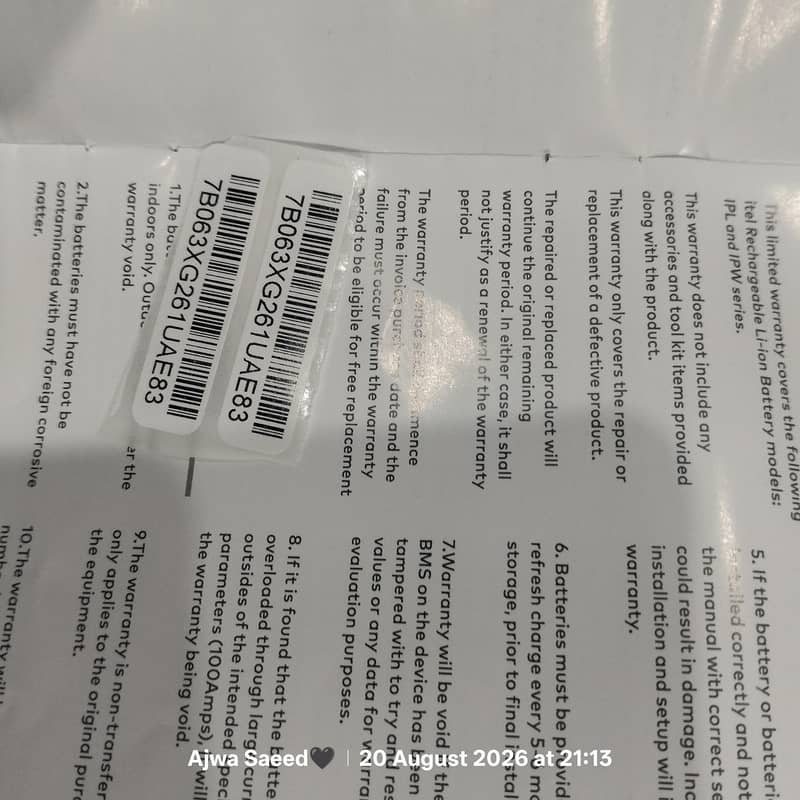 Itel Lithium Batterry 6