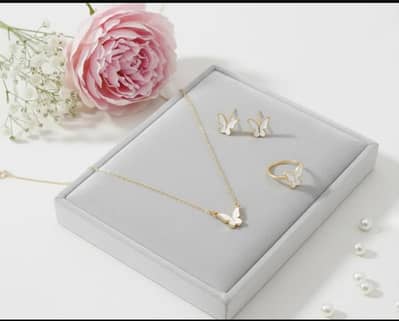 butterfly necklace set