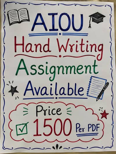 Hand writing assignment available