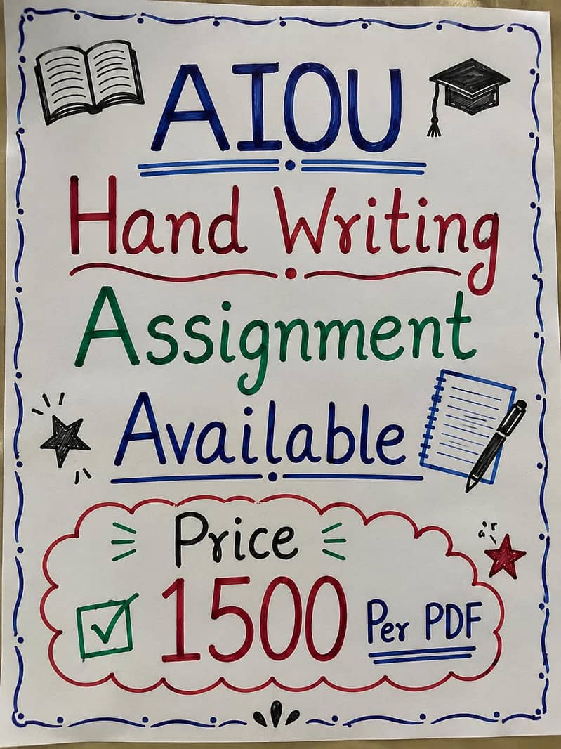 Hand writing assignment available 0