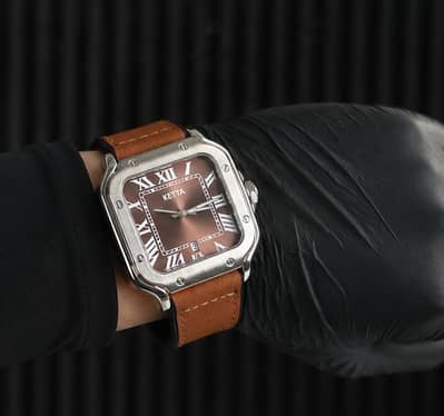 KETTA Luxury Square Watch for Men Magnetic leather Strap