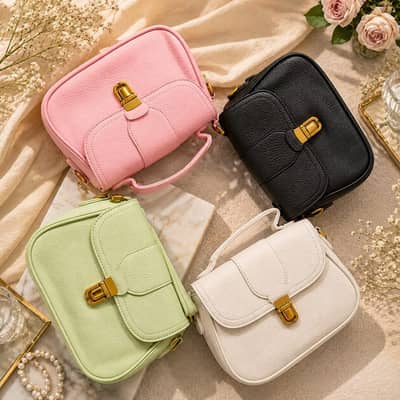 4 Color Imported Royal Mini Bag - Pink Black White Green COD