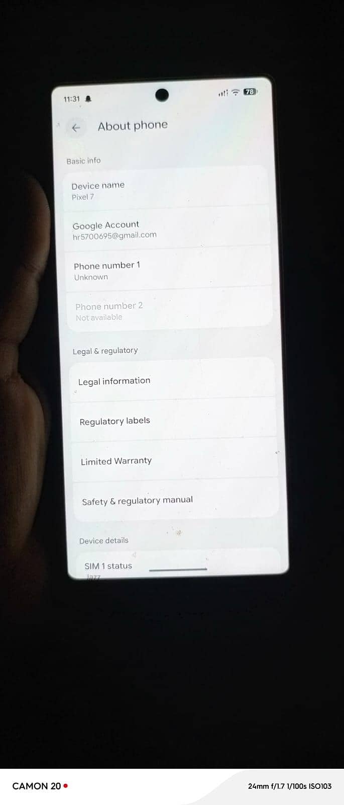 Google Pixel 7 4