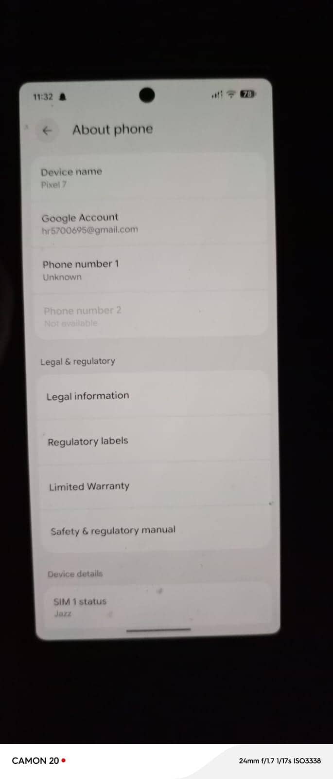 Google Pixel 7 5