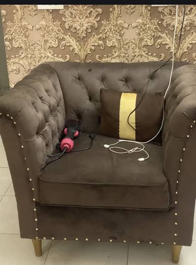 Sofa set chocolate brown color
