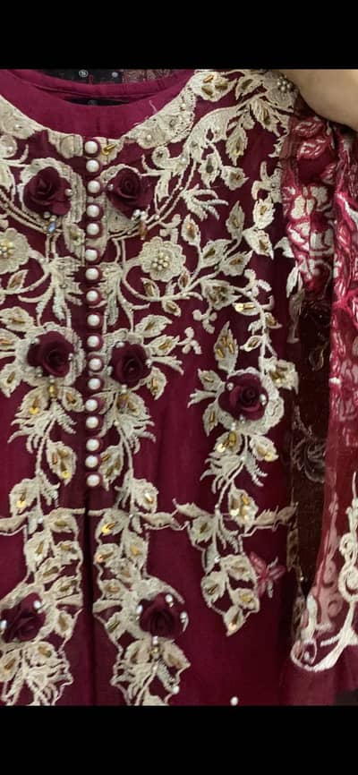 Beautiful Formal Dress with Stone Work - Size Small - Rs 5000