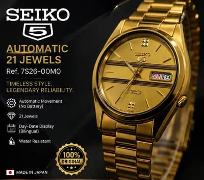 Seiko 5 Automatic Gold Edition – Classic Men’s Luxury Watch