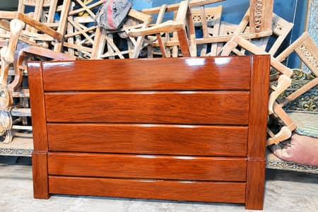 New pure wooden solid king size bed without sheet