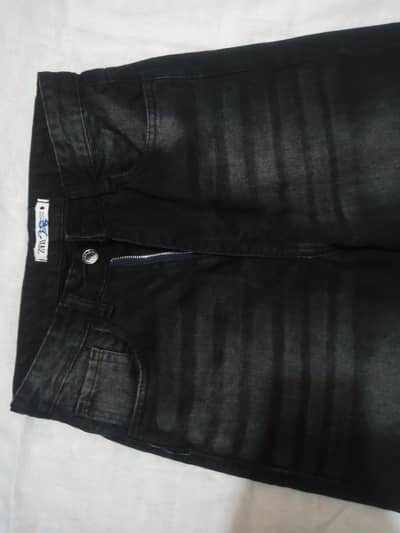 Black high waist wide leg jeans / denim ,size 28