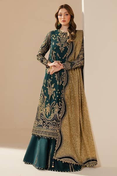 JAZMIN Heavy Embroidered Chiffon 3-Piece Unstitched Suit